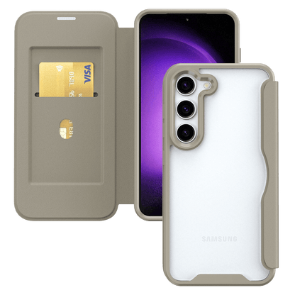 AMPD TPU / Acrylic Flip Wallet MagSafe Case for Samsung Galaxy S24-- by AMPD