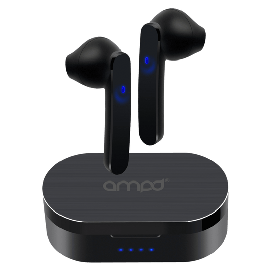 AMPD True Wireless In Ear Headphones with Smart Touch Controls and Charging Pack