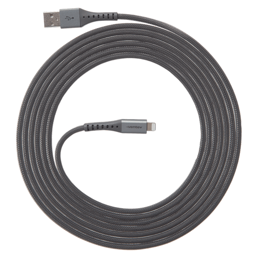 Ventev Alloy USB A to Apple Lighting High Speed Ultradurable 10 Foot Cable-- by Ventev