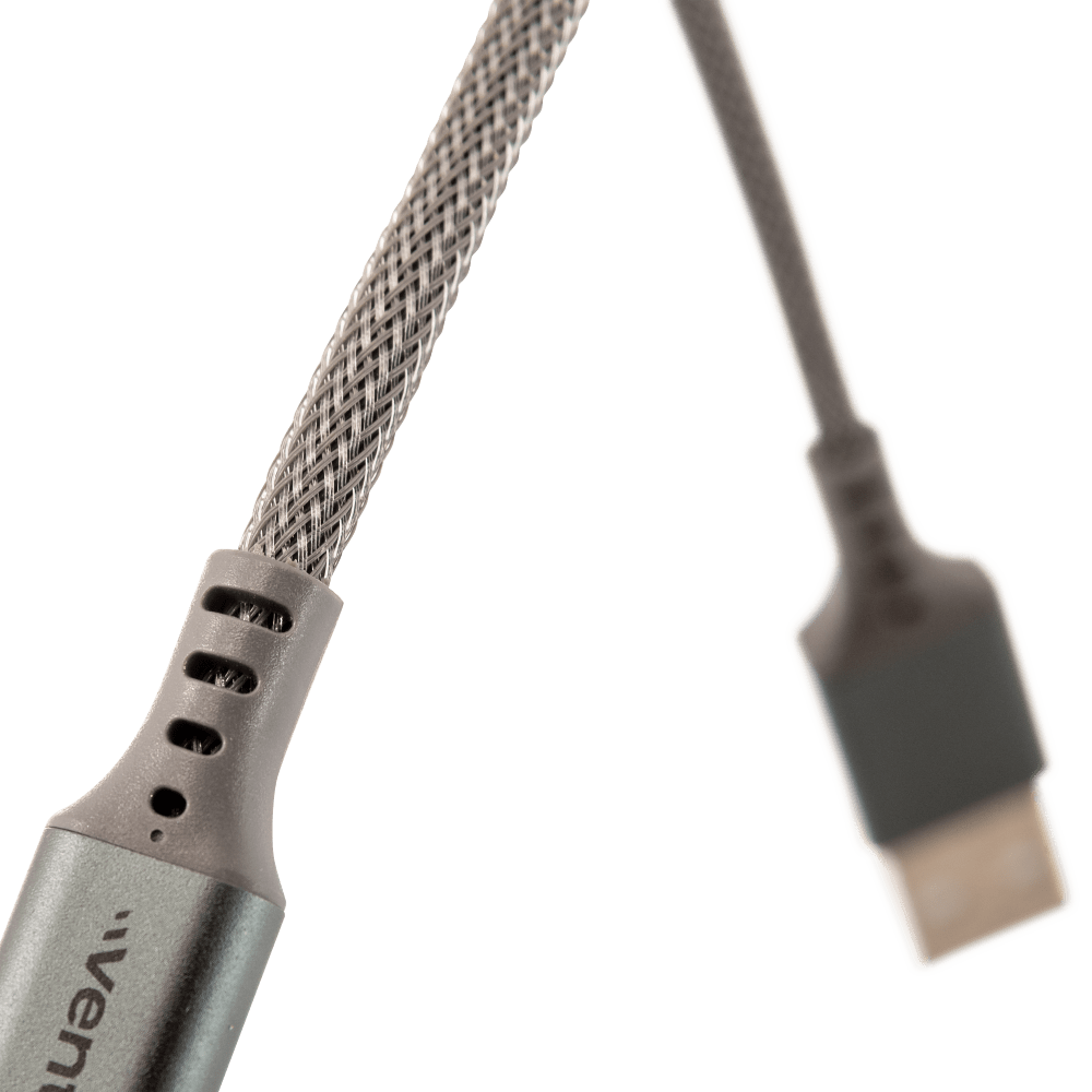 Ventev Alloy USB C to USB C High Speed Ultradurable 10 Foot Cable-Silver by Ventev