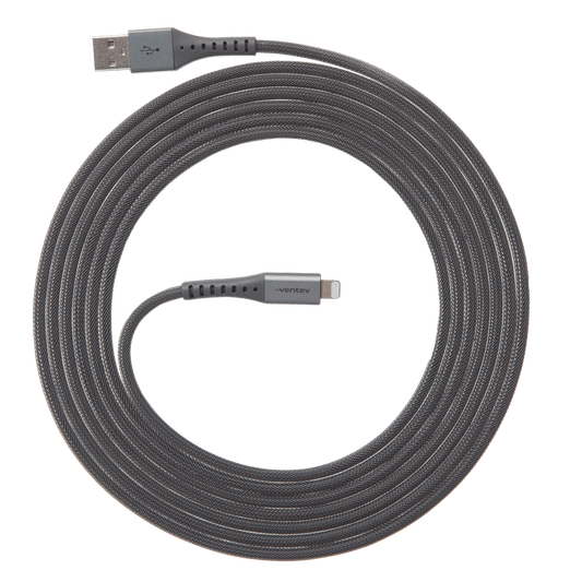 Ventev Alloy USB A to Apple Lightning High Speed Ultradurable 10 Foot Cable-- by Ventev