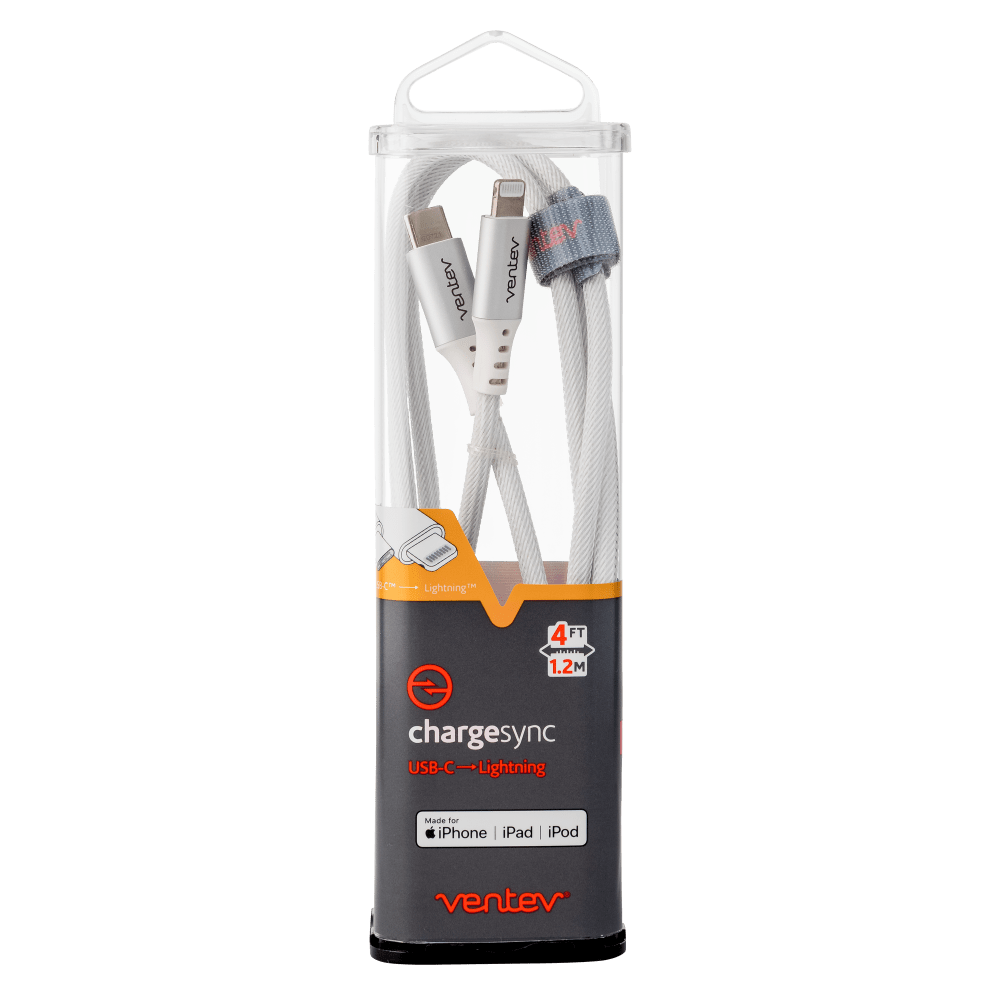 Ventev Alloy USB C to Apple Lightning High Speed Ultradurable 4 Foot Cable-- by Ventev