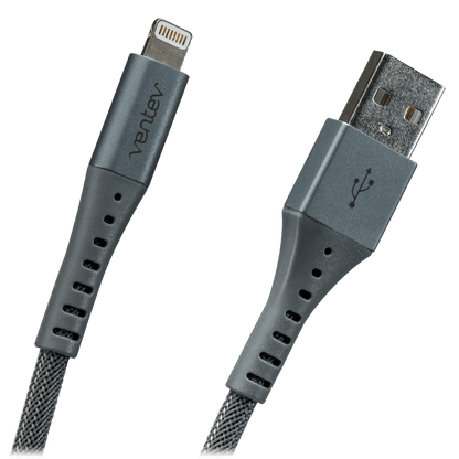 Ventev Alloy USB A to Apple Lighting High Speed Ultradurable 10 Foot Cable-- by Ventev