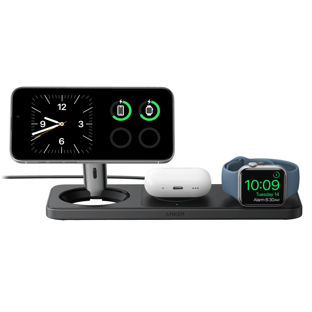 Anker Qi2 15W 3 in 1 MagGo Wireless Charging Station with 40W Charger by Anker