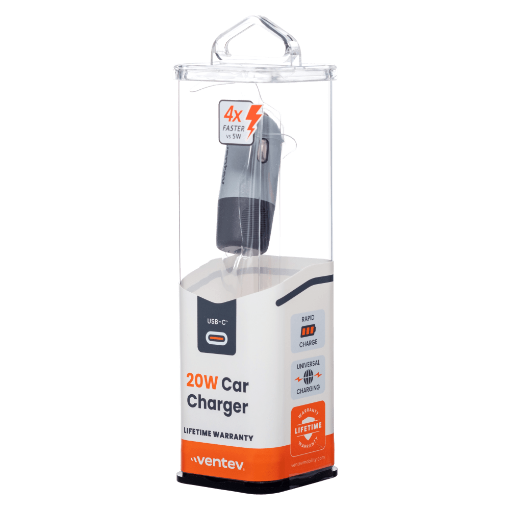 Ventev 20W ULTRAFAST USB C Universal Car Charger-- by Ventev