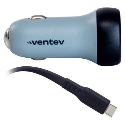 Ventev 30W USB C PPS Car Charger and USB C to USB C Cable-Gray by Ventev