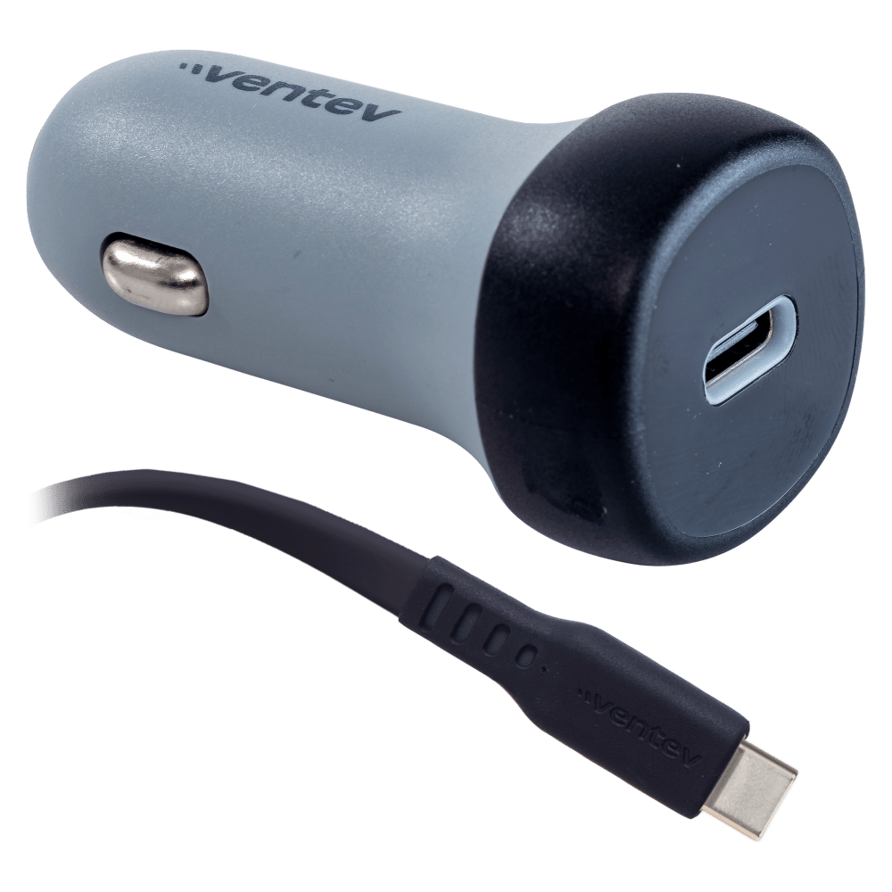 Ventev 30W USB C PPS Car Charger and USB C to USB C Cable-Gray by Ventev