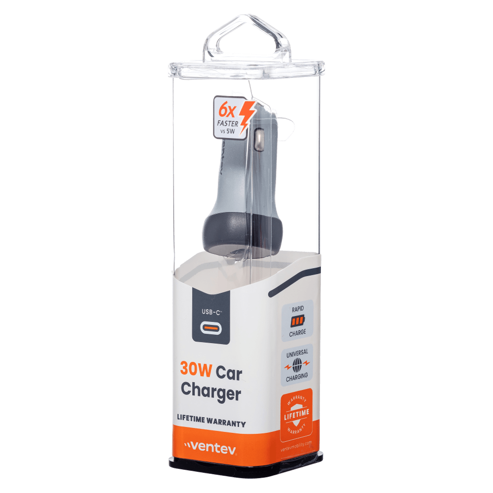Ventev 30W ULTRAFAST USB C Universal Car Charger-- by Ventev