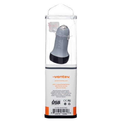 Ventev 30W ULTRAFAST USB C Universal Car Charger-- by Ventev