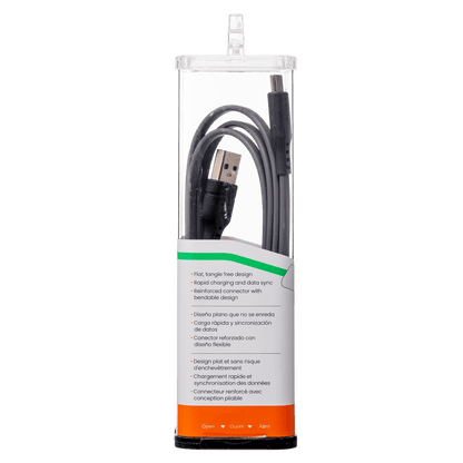 Ventev Flat USB A to USB C High Speed Tangle-Free 3 Foot Cable-- by Ventev