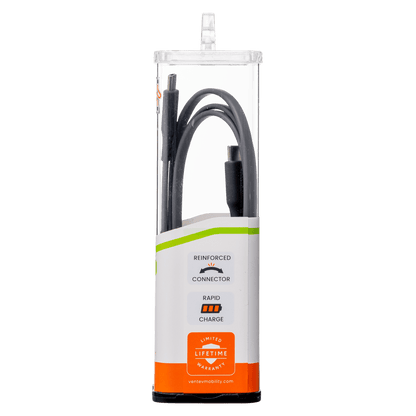 Ventev Flat USB C to USB C High Speed Tangle-Free 3 Foot Cable-Gray by Ventev