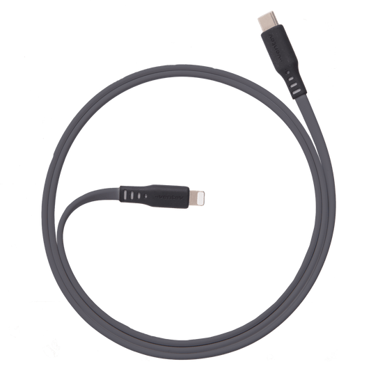 Ventev Flat USB C to Apple Lightning High Speed Tangle-Free 3 Foot Cable-- by Ventev