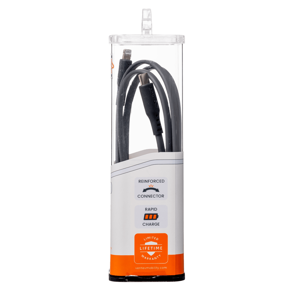 Ventev Flat USB C to Apple Lightning High Speed Tangle-Free 3 Foot Cable-- by Ventev