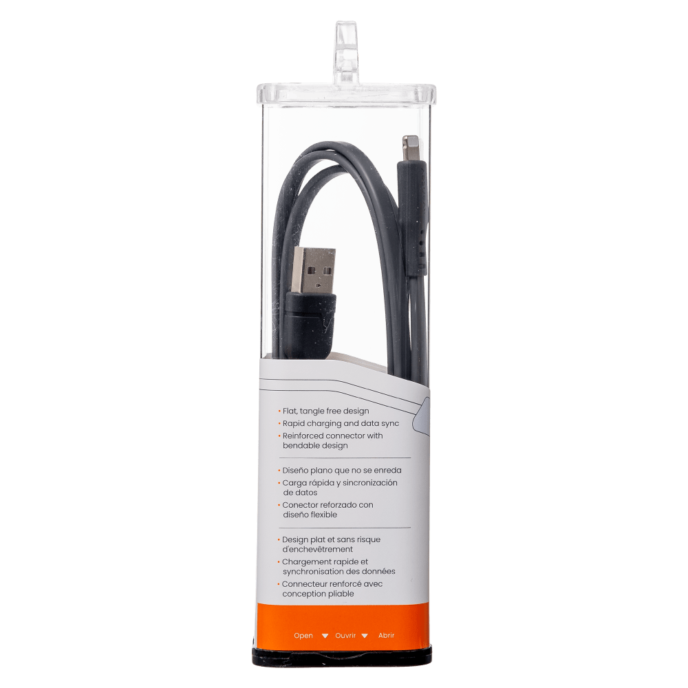 Ventev Flat USB A to Apple Lightning High Speed Tangle-Free 3 Foot Cable-- by Ventev