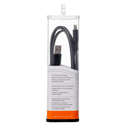 Ventev Flat USB A to Apple Lightning High Speed Tangle-Free 3 Foot Cable-- by Ventev