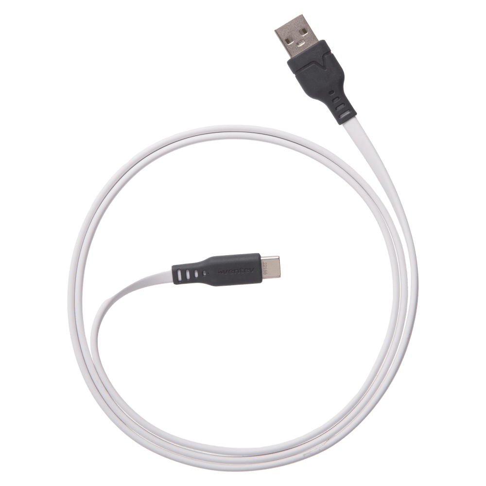 Ventev Flat USB A to USB C High Speed Tangle-Free 3 Foot Cable-- by Ventev
