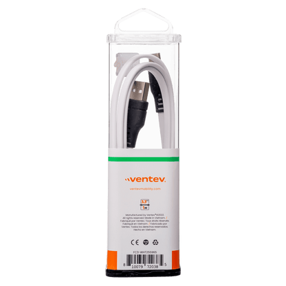 Ventev Flat USB A to USB C High Speed Tangle-Free 3 Foot Cable-- by Ventev