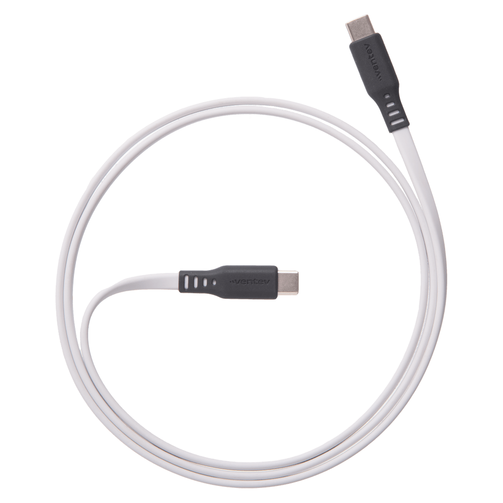 Ventev Flat USB C to USB C High Speed Tangle-Free 3 Foot Cable-- by Ventev