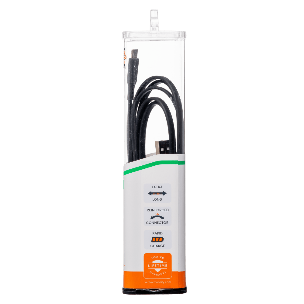 Ventev Flat USB A to USB C High Speed Tangle-Free 6 Foot Cable-- by Ventev