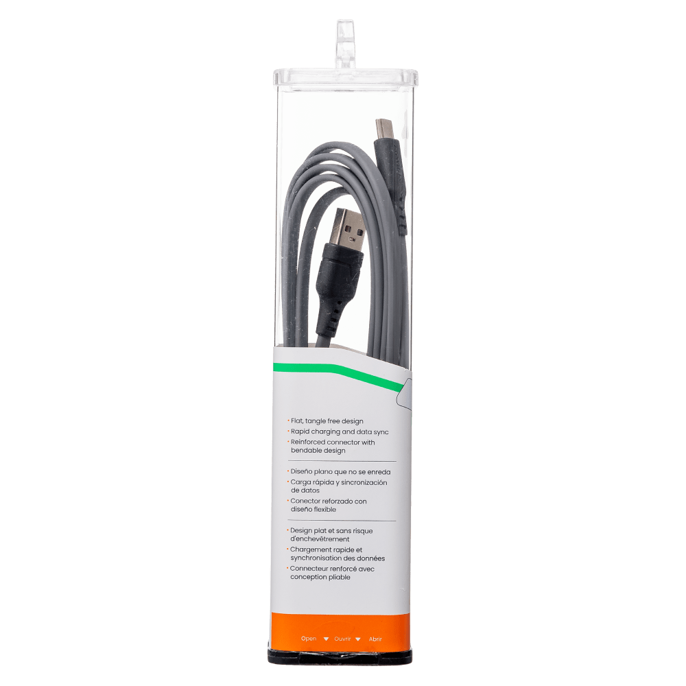 Ventev Flat USB A to USB C High Speed Tangle-Free 6 Foot Cable-- by Ventev