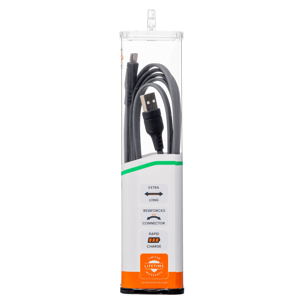 Ventev Flat USB A to USB C High Speed Tangle-Free 6 Foot Cable-- by Ventev