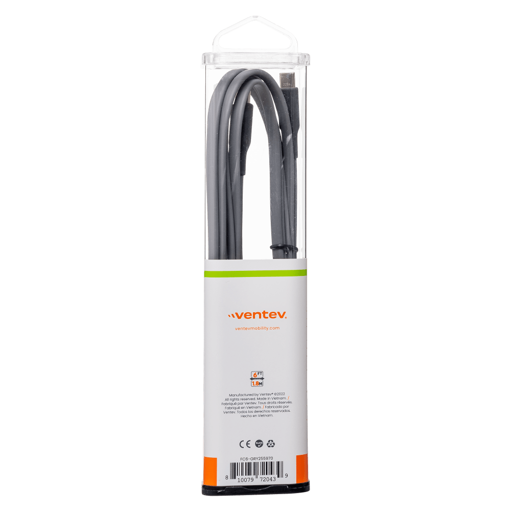 Ventev Flat USB C to USB C High Speed Tangle-Free 6 Foot Cable-- by Ventev