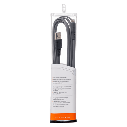 Ventev Flat USB A to Apple Lightning High Speed Tangle-Free 6 Foot Cable-- by Ventev