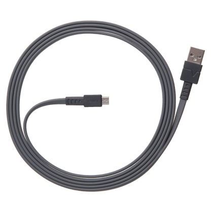 Ventev Flat USB A to Micro USB High Speed Tangle-Free 6 Foot Cable-Gray by Ventev