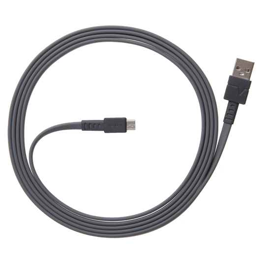 Ventev Flat USB A to Micro USB High Speed Tangle-Free 6 Foot Cable-Gray by Ventev