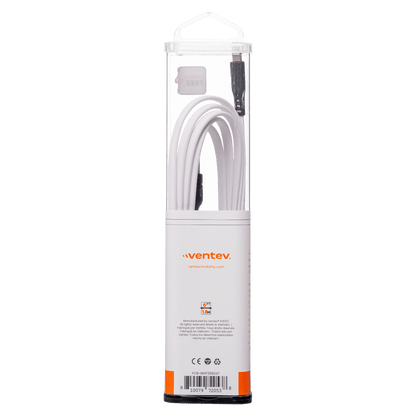 Ventev Flat USB A to Apple Lightning High Speed Tangle-Free 6 Foot Cable-- by Ventev