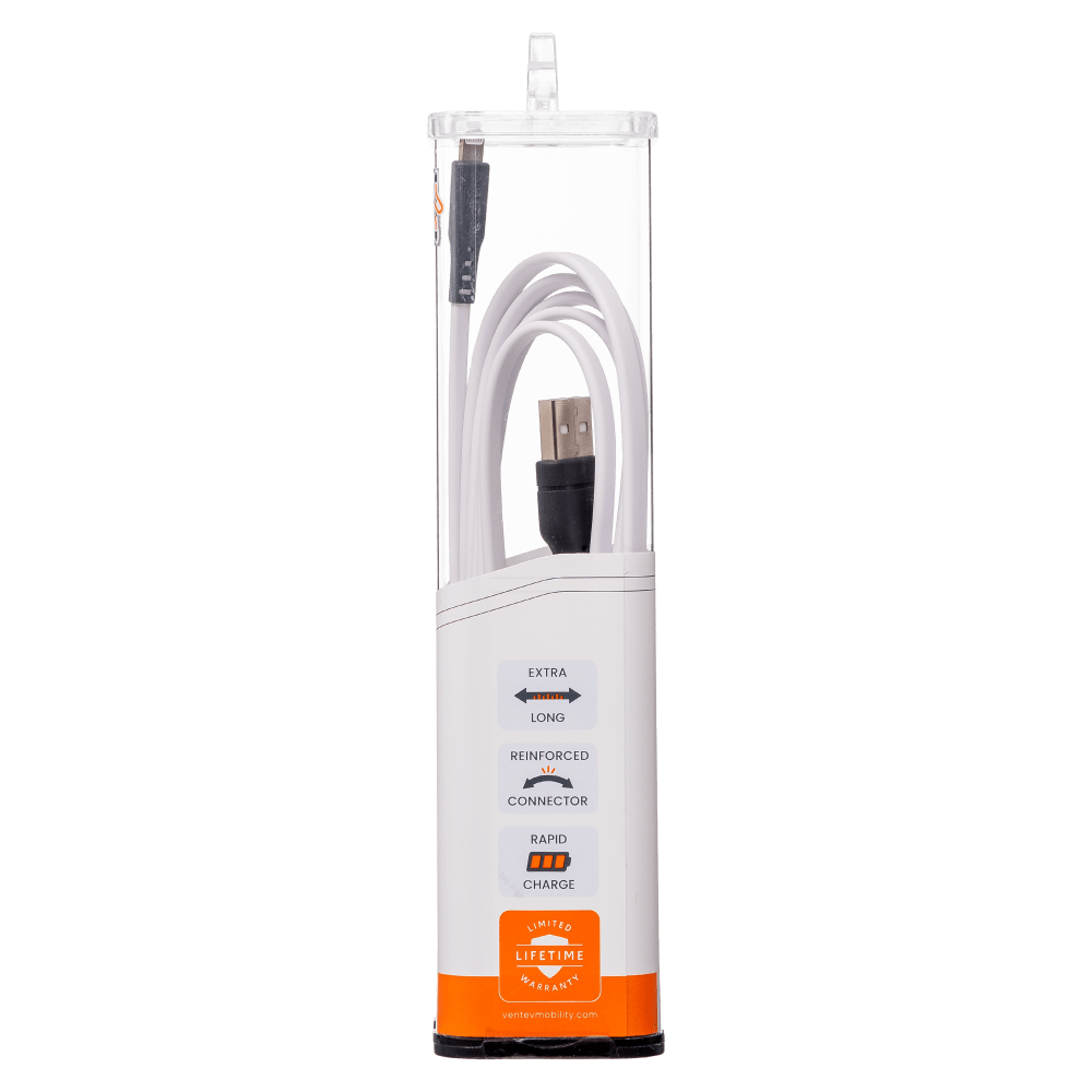 Ventev Flat USB A to Apple Lightning High Speed Tangle-Free 6 Foot Cable-- by Ventev