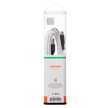 Ventev Chargesync Flat USB A to USB C Cable 6ft by Ventev