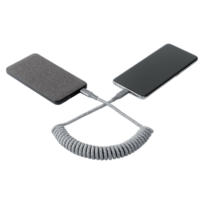 Ventev Helix USB C to USB C High Speed Travel 3 Foot Cable-Gray by Ventev