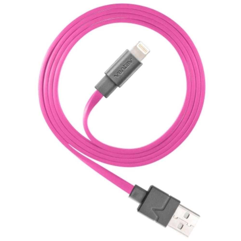 Ventev Flat USB A to Apple Lightning High Speed Tangle-Free 3 Foot Cable-- by Ventev