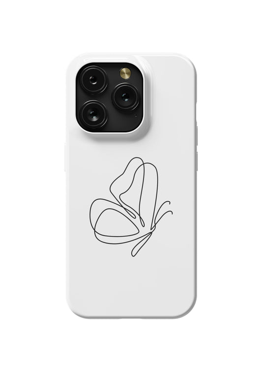 Free to Fly – Butterfly Line Art iPhone Case