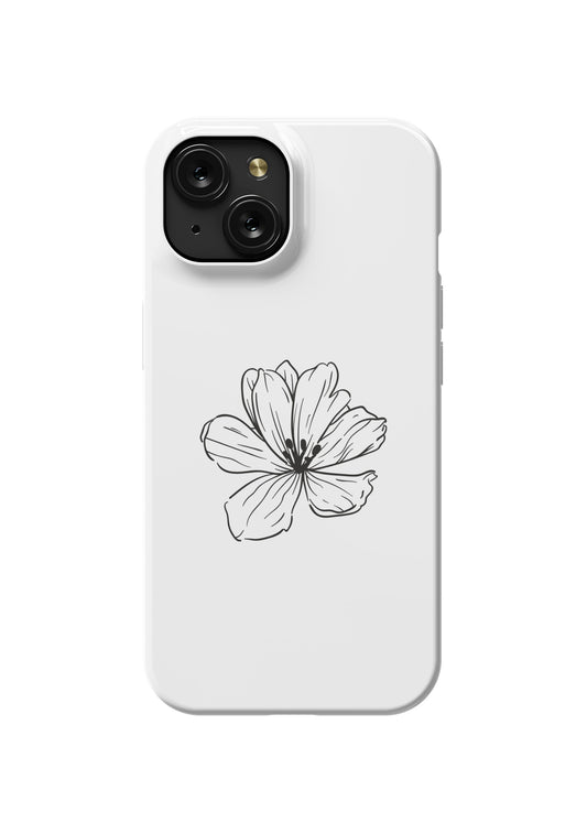 Still Blooming – Floral Line Art iPhone Case