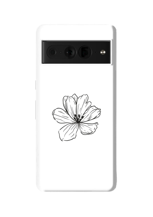 Still Blooming – Line Art Pixel Case