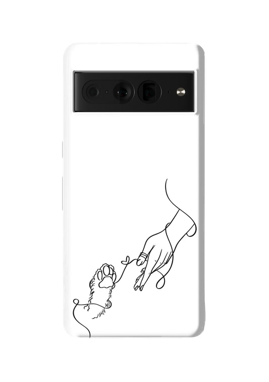 Forever Connected – Line Art Pixel Case