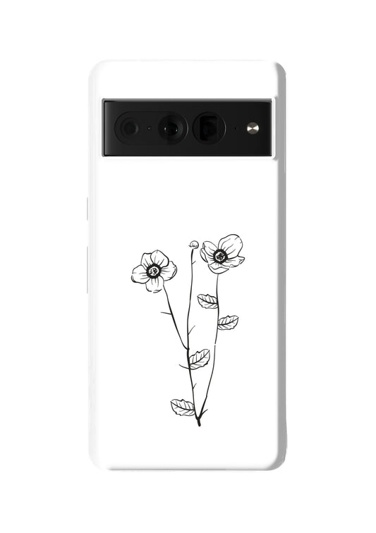 Wild Bloom – Line Art Pixel Case