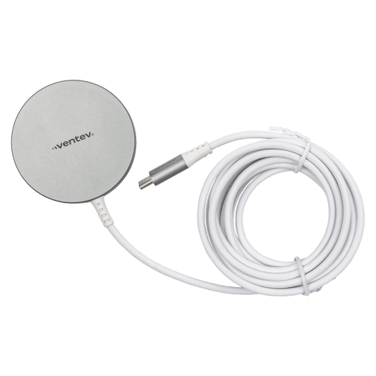 Ventev Ventev - 10ft Alloy 15W Wireless Magnetic Charger - Silver Silver