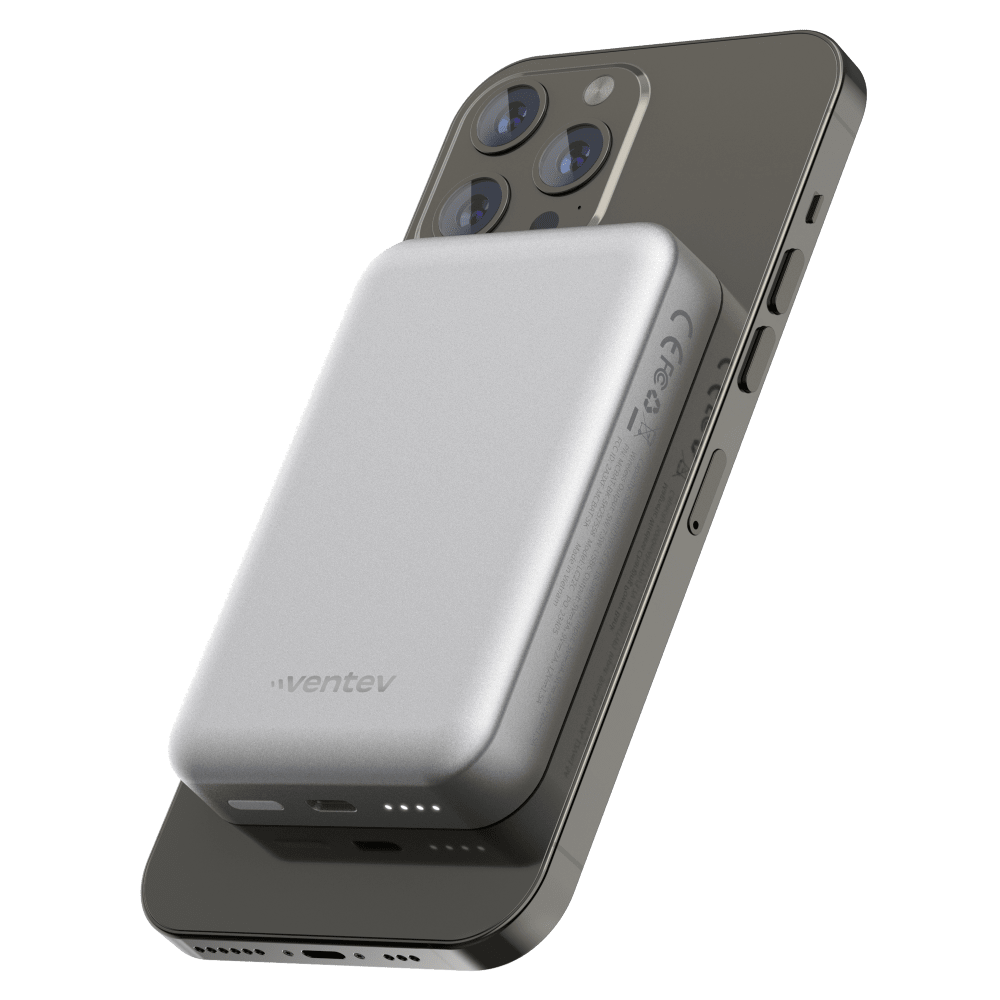 Ventev 5k mAh Portable Magnetic Battery-Gray by Ventev