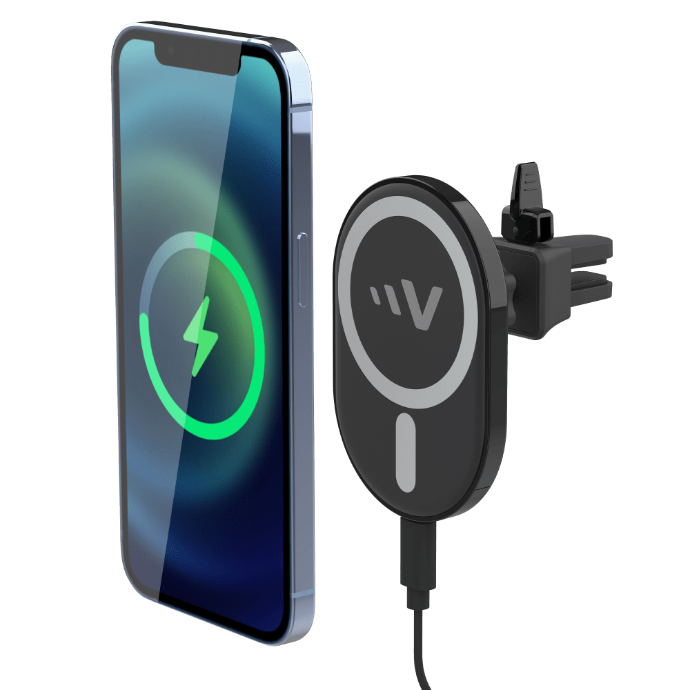 Ventev 15W ULTRAFAST Magnetic Wireless Car Charger Mount-Black by Ventev