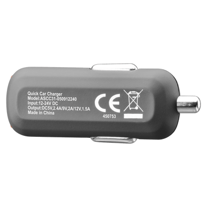 Ventev 24W ULTRAFAST USB A Car Charger and USB A to Micro USB Cable-Gray by Ventev