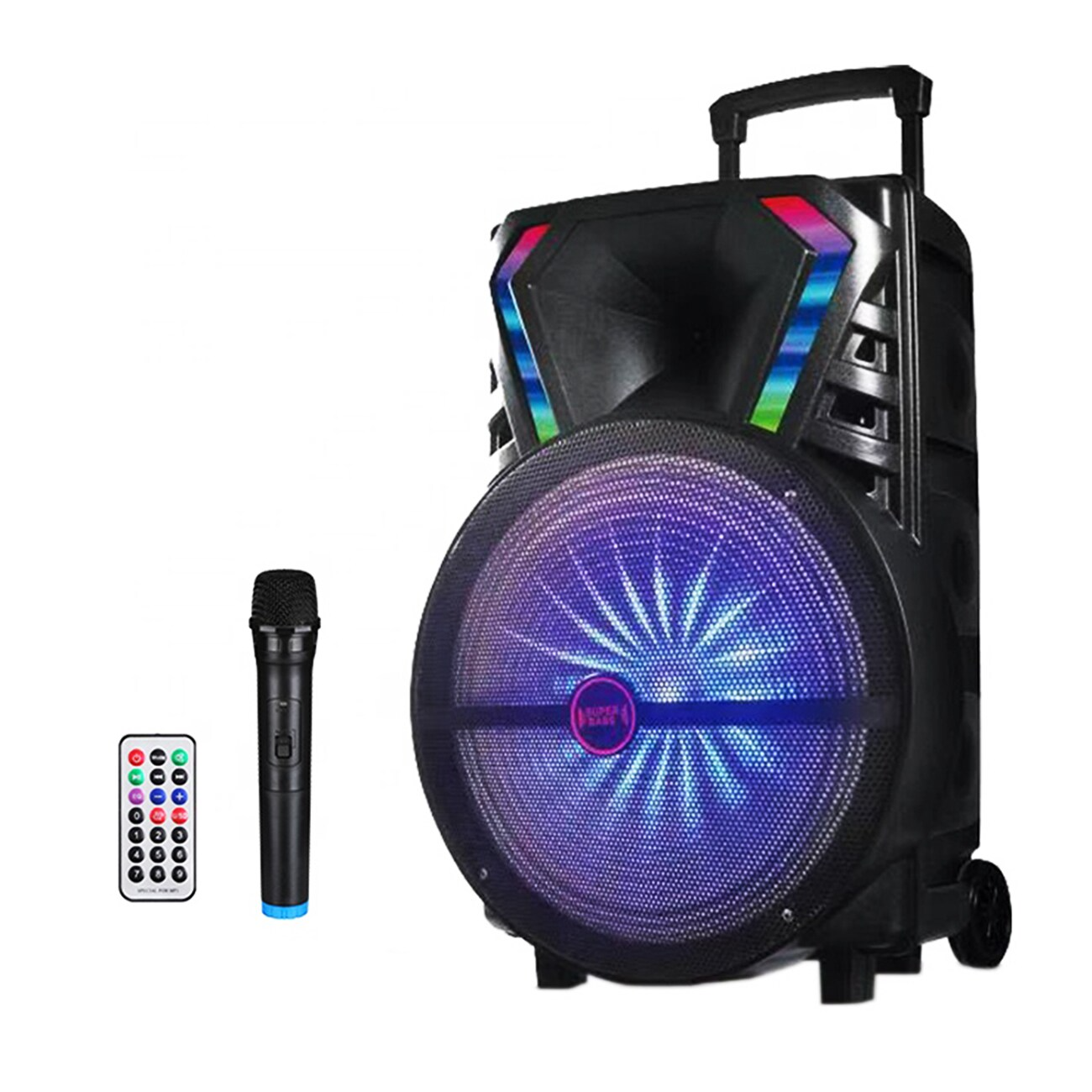 LT-1517BT – 15" Bluetooth Speaker with Wireless Mic & Remote