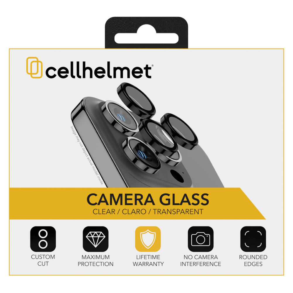 Cellhelmet Tempered Glass Camera Screen Protector for Apple iPhone 15 Pro / iPhone 15 Pro Max-Clear by Cellhelmet