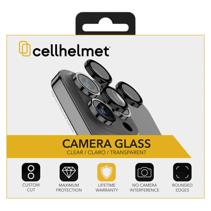 Cellhelmet Tempered Glass Camera Screen Protector for Apple iPhone 15 Pro / iPhone 15 Pro Max-Clear by Cellhelmet