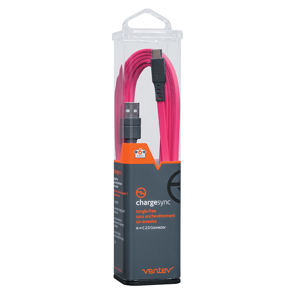 Ventev chargesync USB A to USB C 2.0 Cable 6ft-- by Ventev