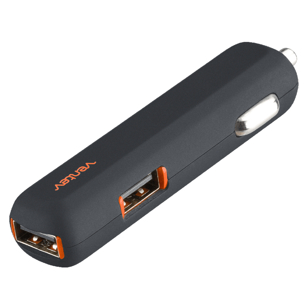 Ventev 24W ULTRAFAST USB A Dual Mini Car Charger and USB A to Micro USB Cable-Gray by Ventev