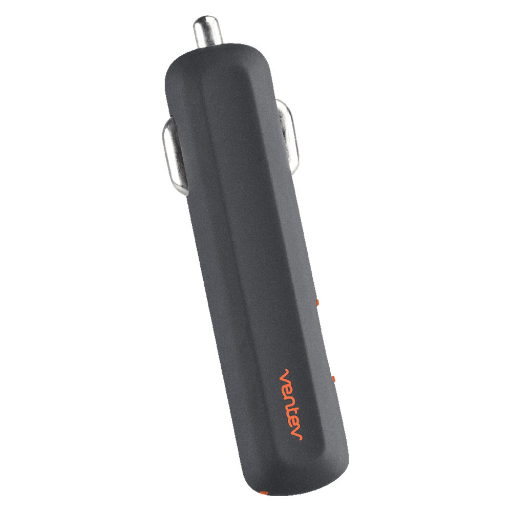 Ventev 24W ULTRAFAST USB A Dual Mini Car Charger and USB A to Micro USB Cable-Gray by Ventev