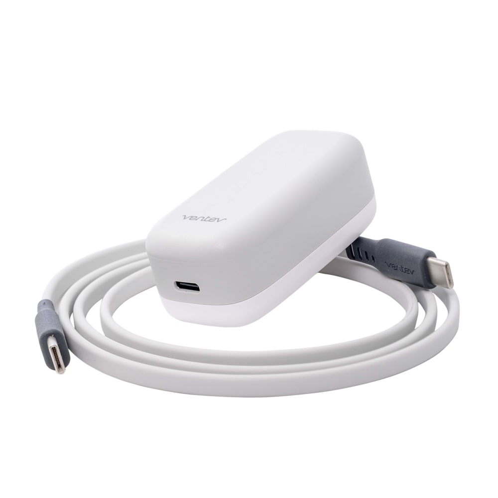 Ventev 20W ULTRAFAST USB C Universal Wall Charger and USB C to USB C Cable-White